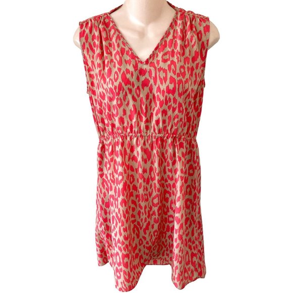 Romeo & Juliet Couture Tops - Romeo & Juliet Tan & Coral Sleeveless Tunic Top V-Neck V-Back Size Medium Womens